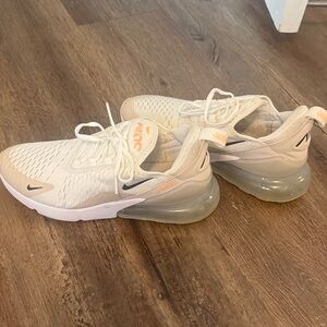 Nike Women's Air Max 270 Cream and Black Sneakers